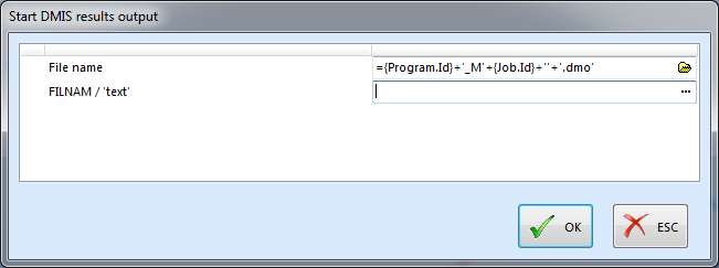 DMIS Results output