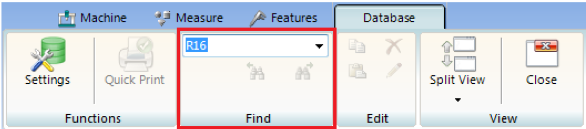 Database find function