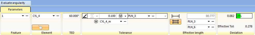 Evaluate angularity
